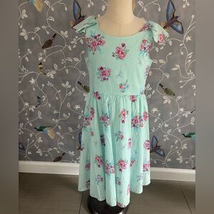 Sonoma Twirl Power Floral Blue Dress Girl Spring Summer  size 10